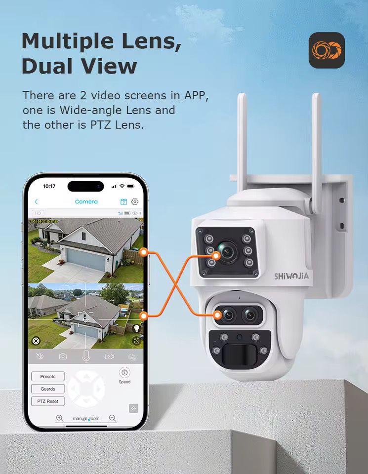 8MP Dual Lens IP Wifi Surveillance Camera