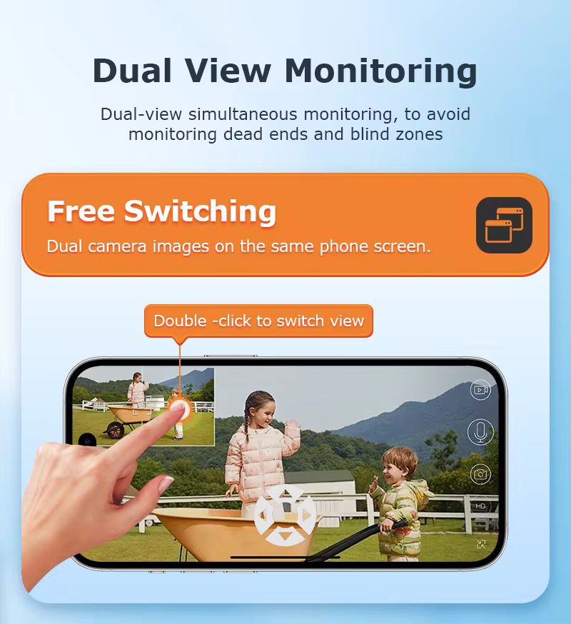 8MP Dual Lens IP Wifi Surveillance Camera