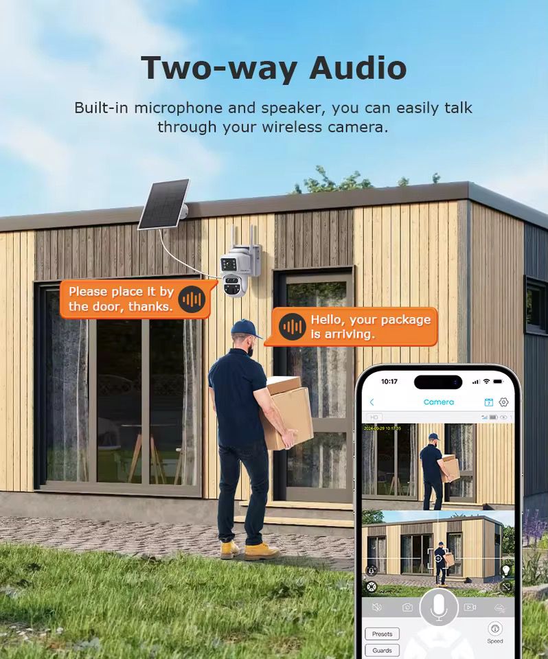 8MP Dual Lens IP Wifi Surveillance Camera